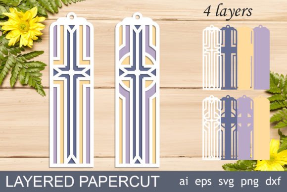 3d Easter Bookmark Svg, Christian Cross Shapes