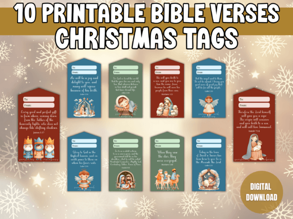 Bible Verse Christmas Tags Crafts