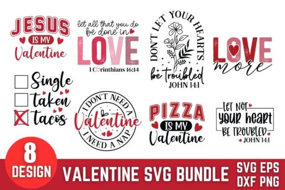 Cheistian Valentine Svg Bundle & Crafts