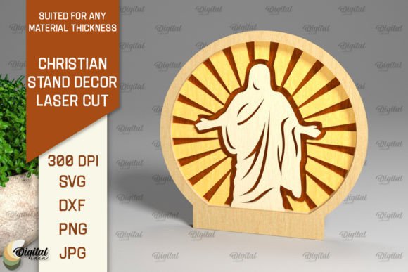 Christian Stand Decor Laser Cut SVG and Stands