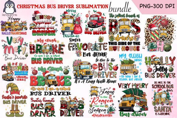 Christmas Bus Driver Sublimation Bundle & Crafts