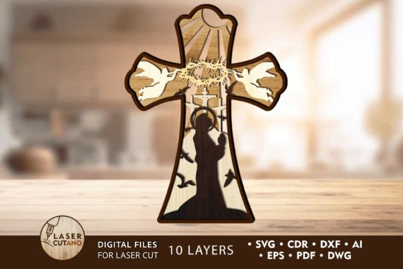 Cross Multilayer Decorative Template