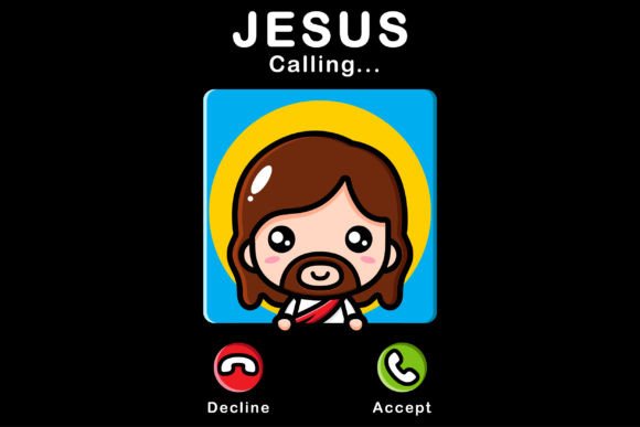 Cute Jesus Christ is Calling You Illustrations