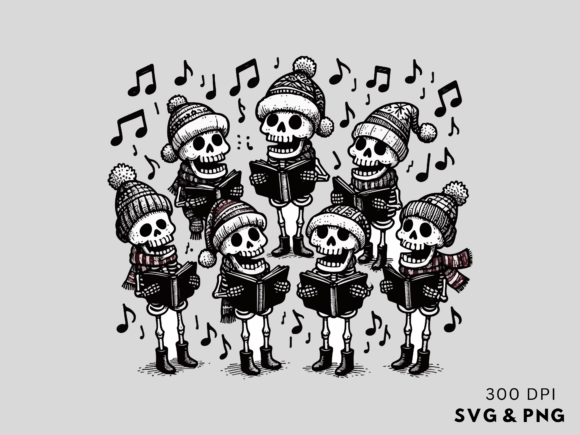 Funny Christmas Skeleton SVG PNG for Illustrations