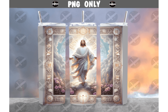 Jesus Resurrection Tumbler Wrap PNG and Illustrations