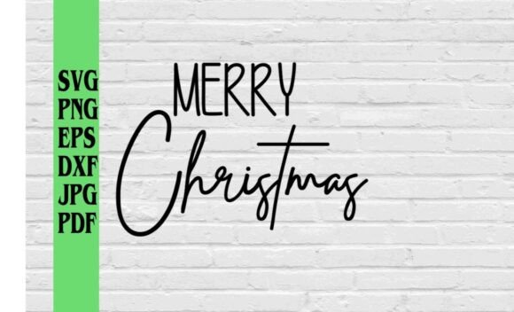 Merry ChrisTmas Elegant Script Design for Crafts