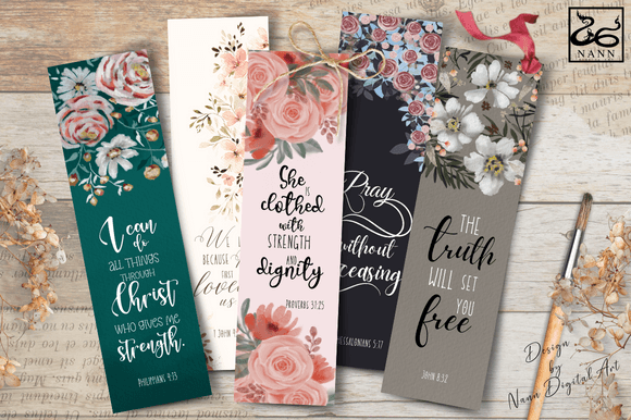 Printable Bible Verse Bookmarks Set 266 and Print Templates