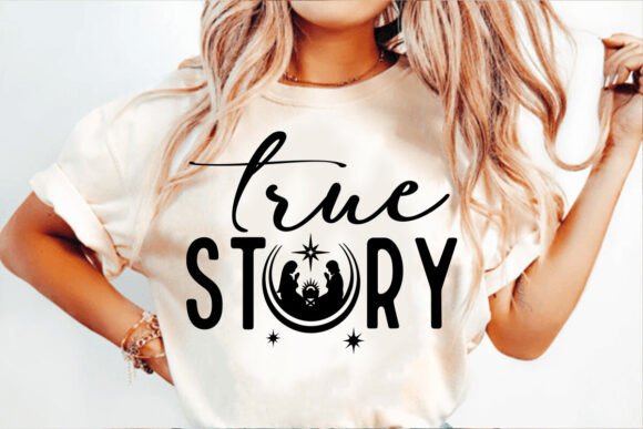 True Story Nativity Scene Svg PNG for Crafts